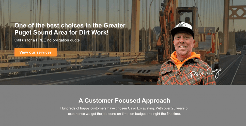 Cayo Excavating Serving Pierce, Kitsap & Mason County